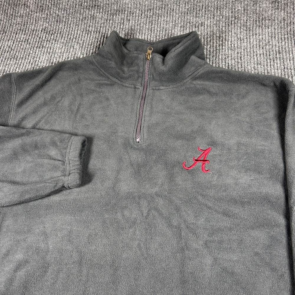 Red Oak Pullover Mens XL Alabama Crimson Tide Fleece 1/4 Zip Jacket Grey NCAA